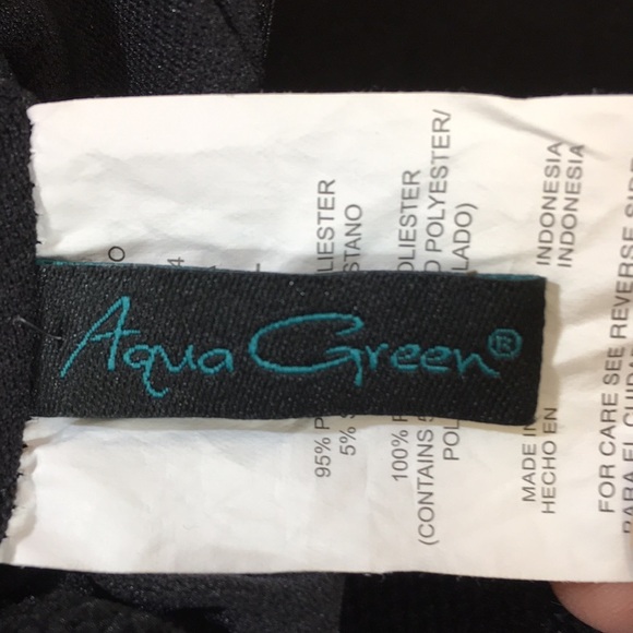 Aqua Green Swim Top Womens Small Blue Tie Dye Ruffle Tiered Tankini - Picture 8 of 10